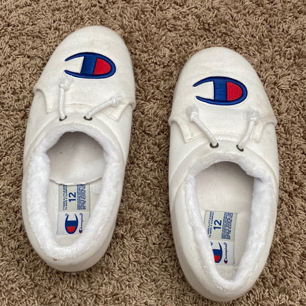 Champion White Slippers